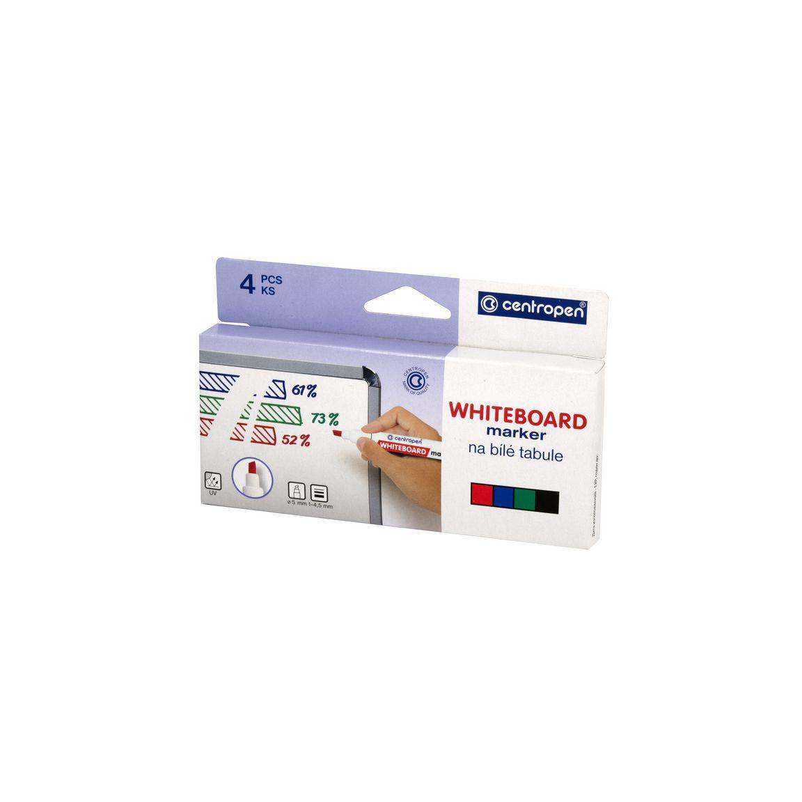 Whiteboard pen CENTROPEN cut 4/pc
