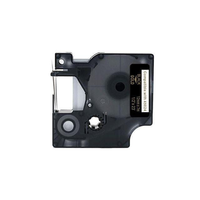 Tape 12mm gold on black