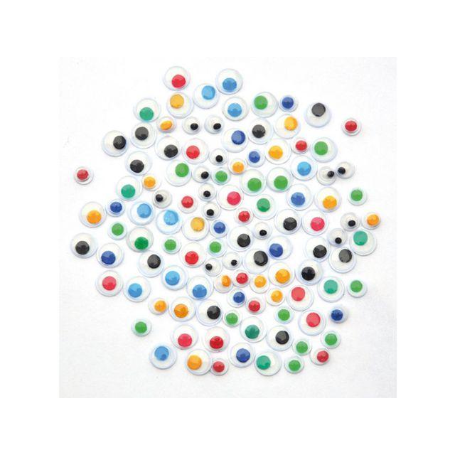 Plastic eyes mixed colours 600/pack