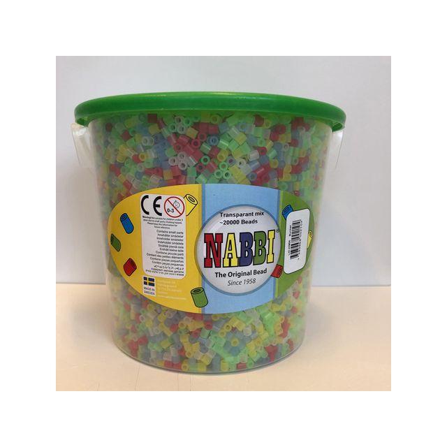 Nabbi beads transp mix colour 20000/pack