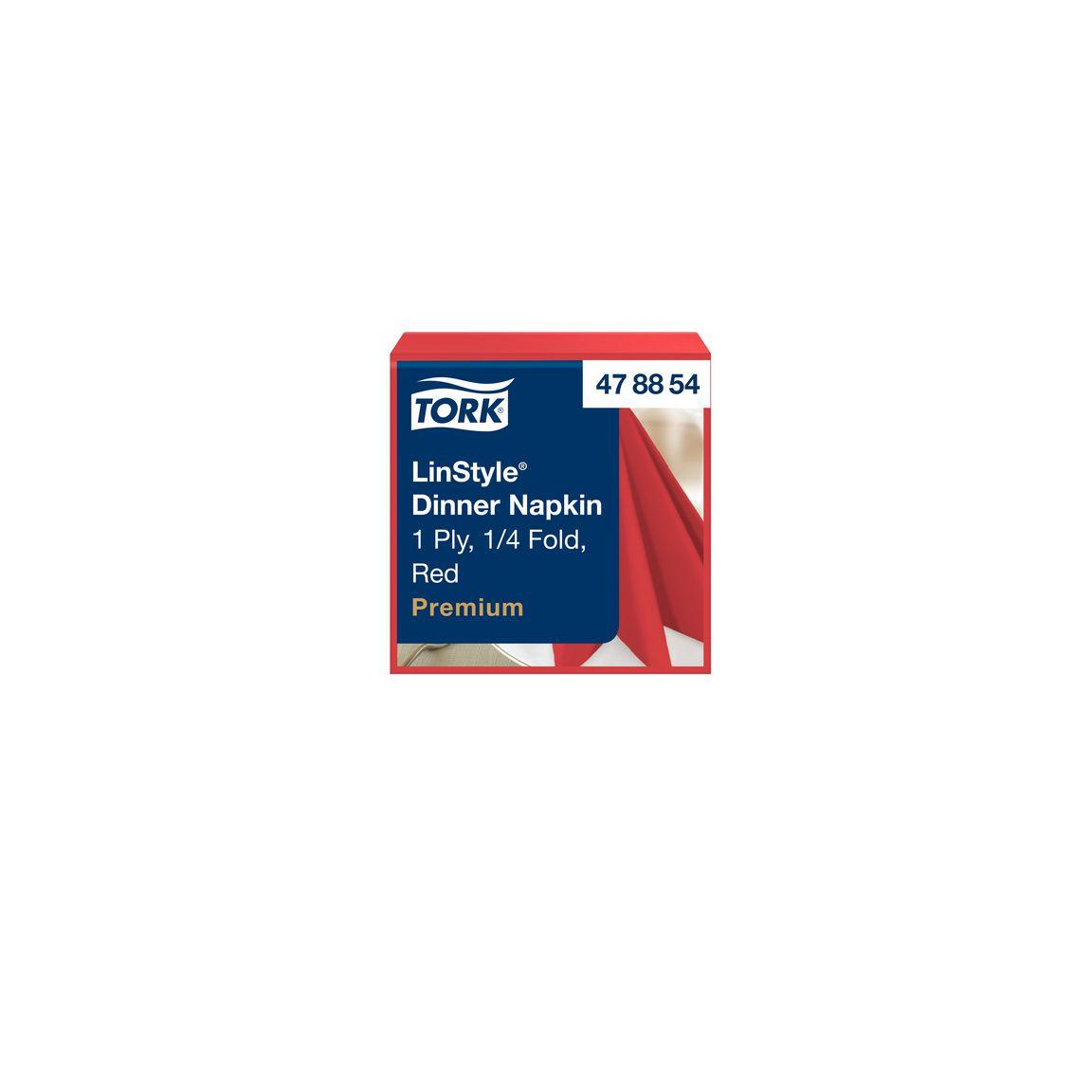 Napkin TORK LinStyle red 39x39cm 50/pack