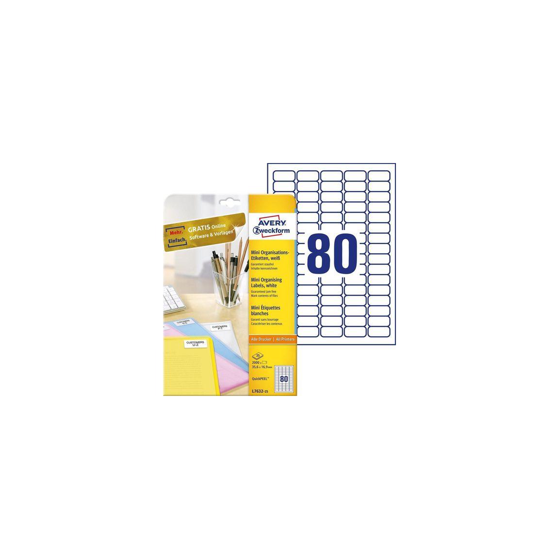 Label AVERY mini 35,6x16,9mm 2000/pc