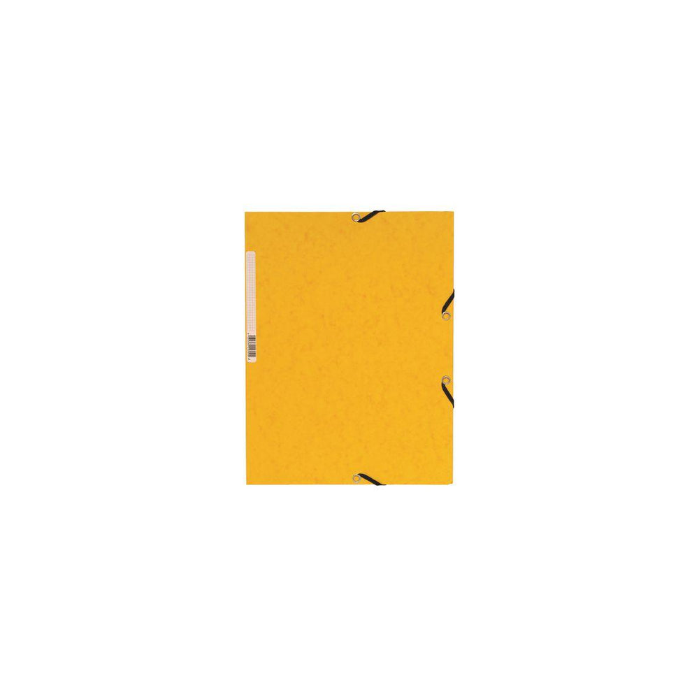 Rubber band folder cardboard 3-cl A4 yellow