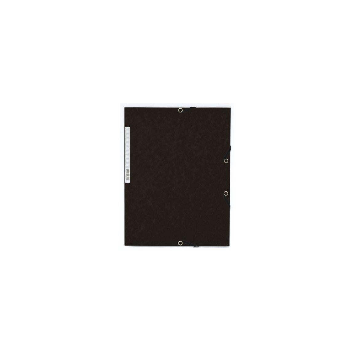 Rubber band folder cardboard 3-cl A4 black