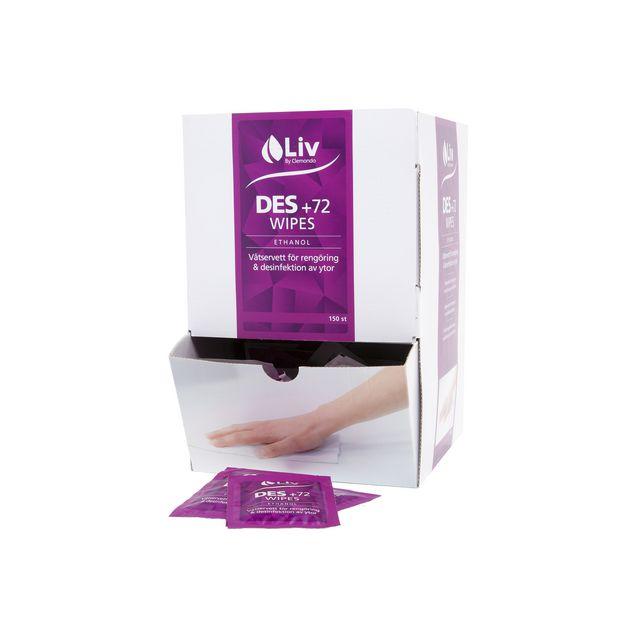 Surface disinfection cloth LIV Des +72 150/pack
