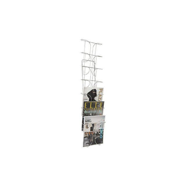 Brochure rack wall 7 compartments A4 Chrome
