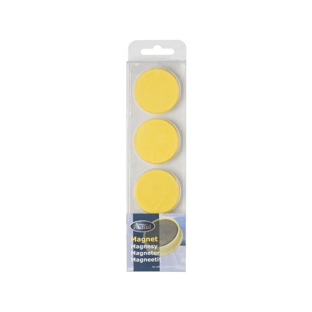 Magnetic buttons ACTUAL 40mm yellow 4/pc
