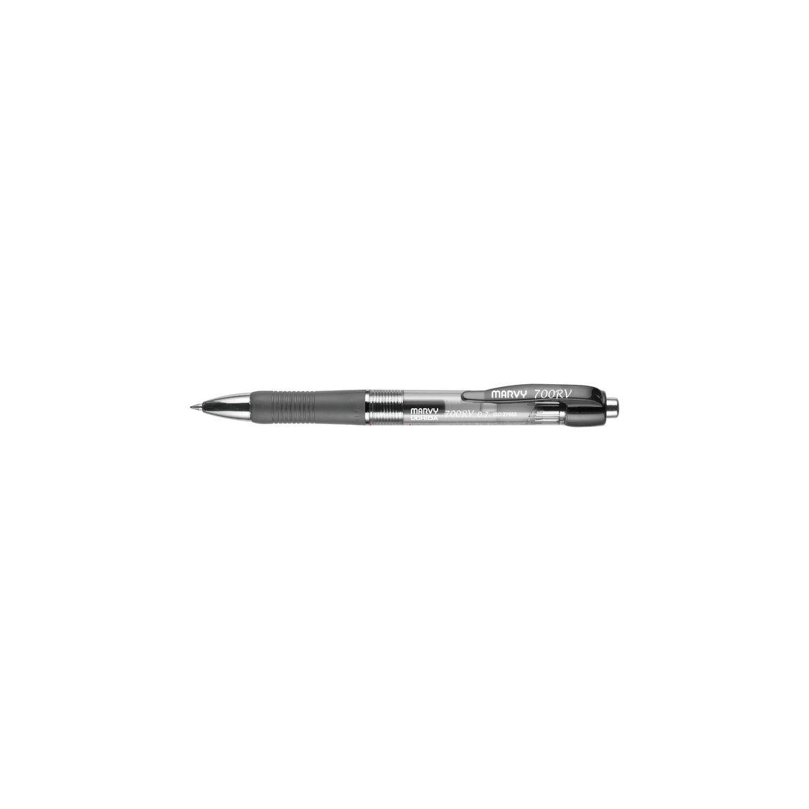 Gel pen MARVY Click 0,7 black