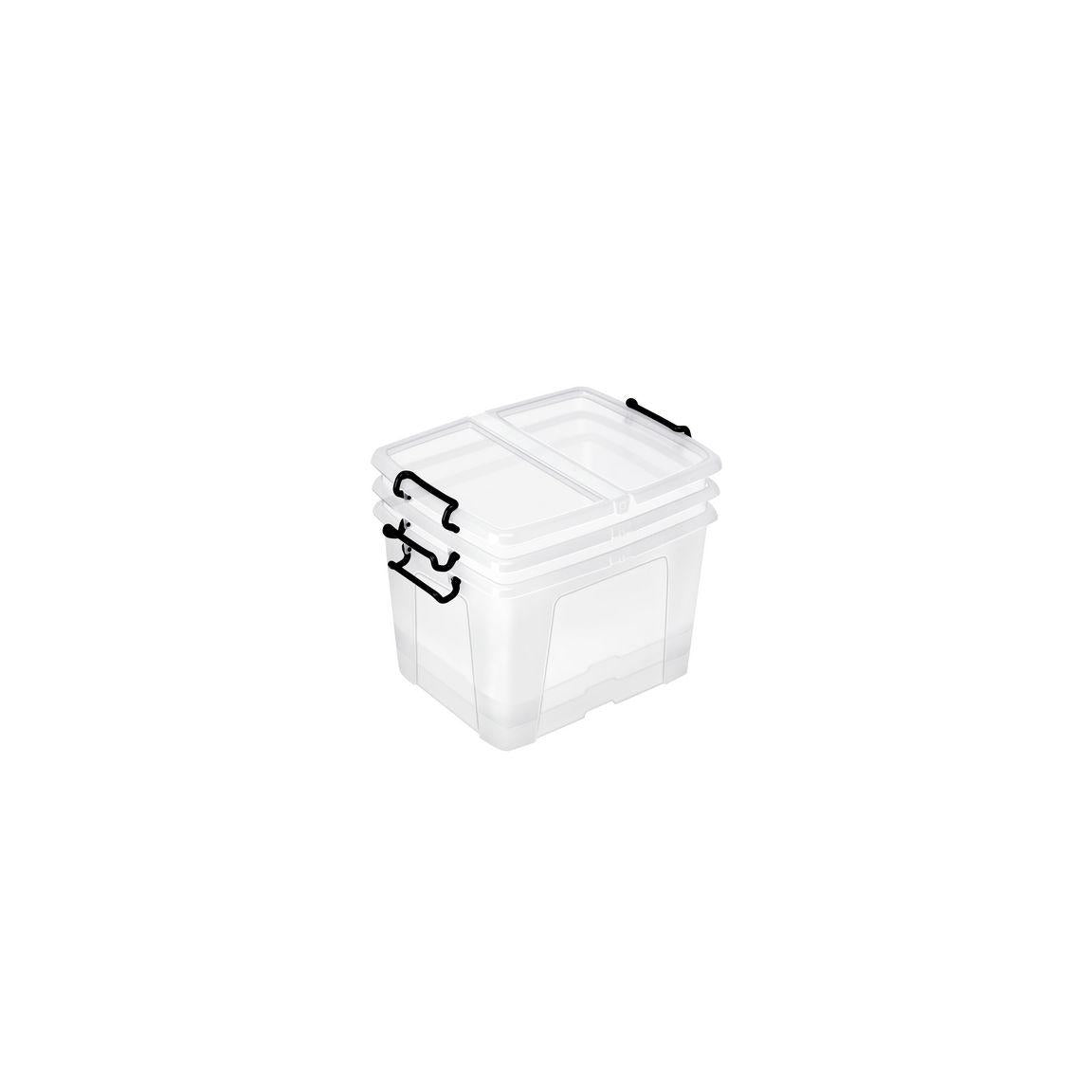 Plastic box STRATA 40L clear with lid PP