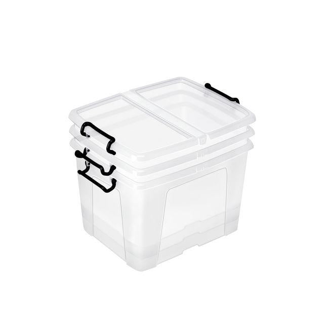 Plastic box STRATA 40L clear with lid PP