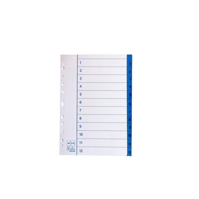 Paper register A4 1-12 10/pack