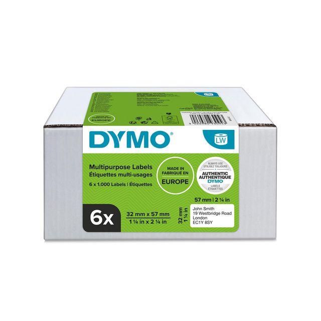 Label DYMO 57x32mm 6x1000/pc