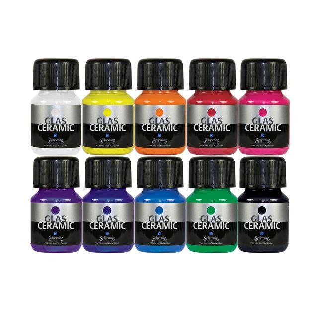 Glass and porcelain paint 10/pack