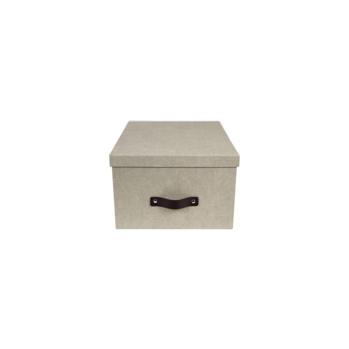 Storage box w.lid cardboard linen