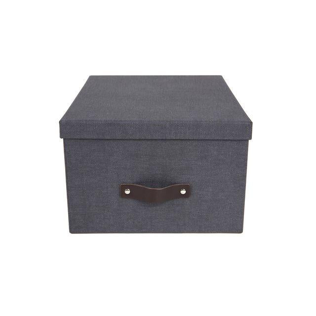 Storage box w.lid cardboard black
