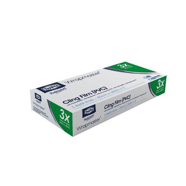 Plastic film TOPPITS PVC 45cmx300m 3/pc