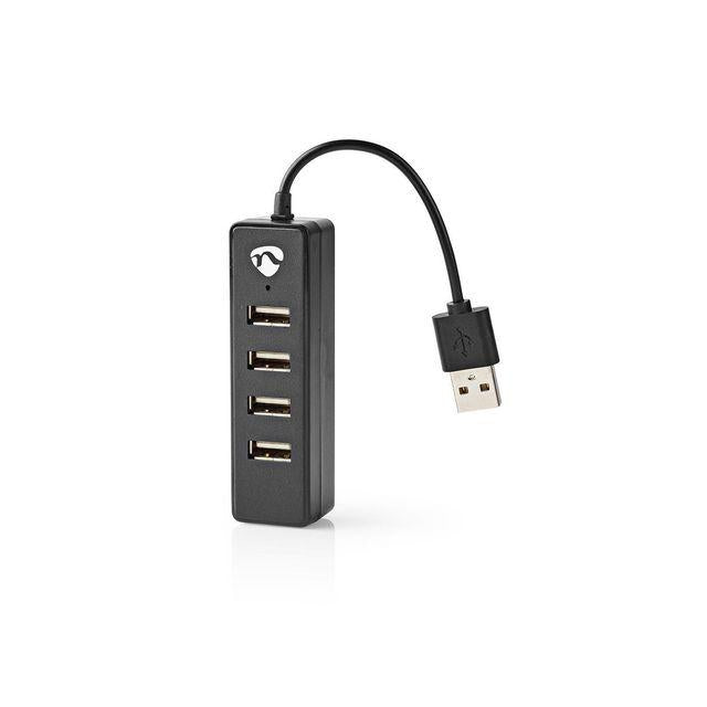 Hub NEDIS USB 4 port black