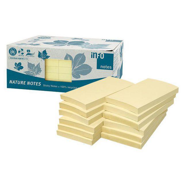 Notes INFO NOTES recy 75x125 yellow 12/pack