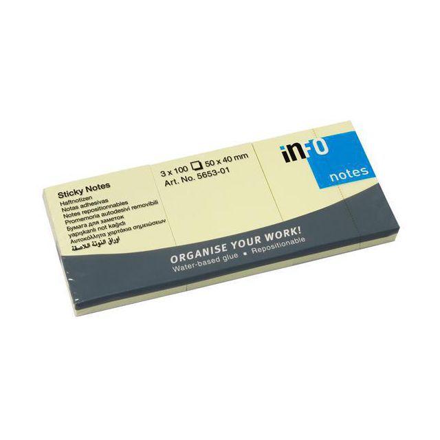 Notes INFO NOTES 40x50mm yellow