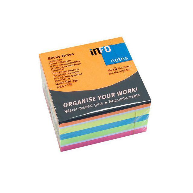 Notes INFO NOTES cube 75x75mm brilliant