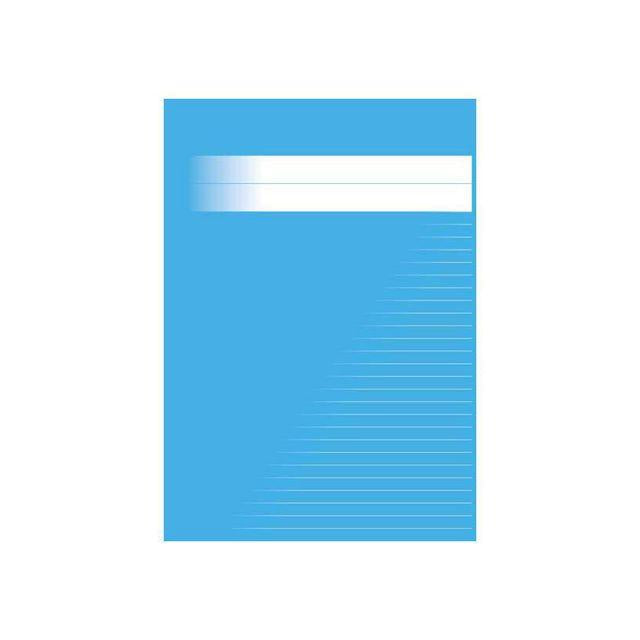 Writing pad A4 ruled 8.5mm medium blue