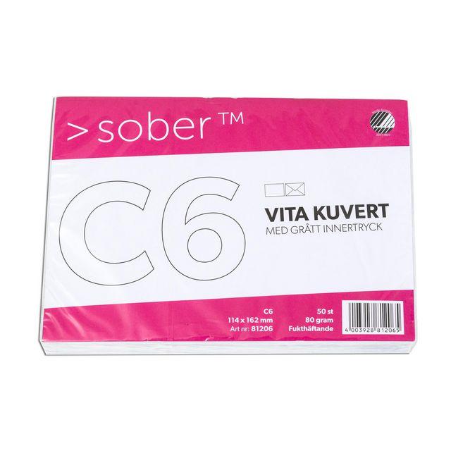 Envelope SOBER C6 90g Moisture resistant 50/pack