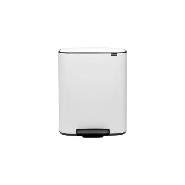 Wastepaper basket BRABANTIA Pedal Bo 2x30L white