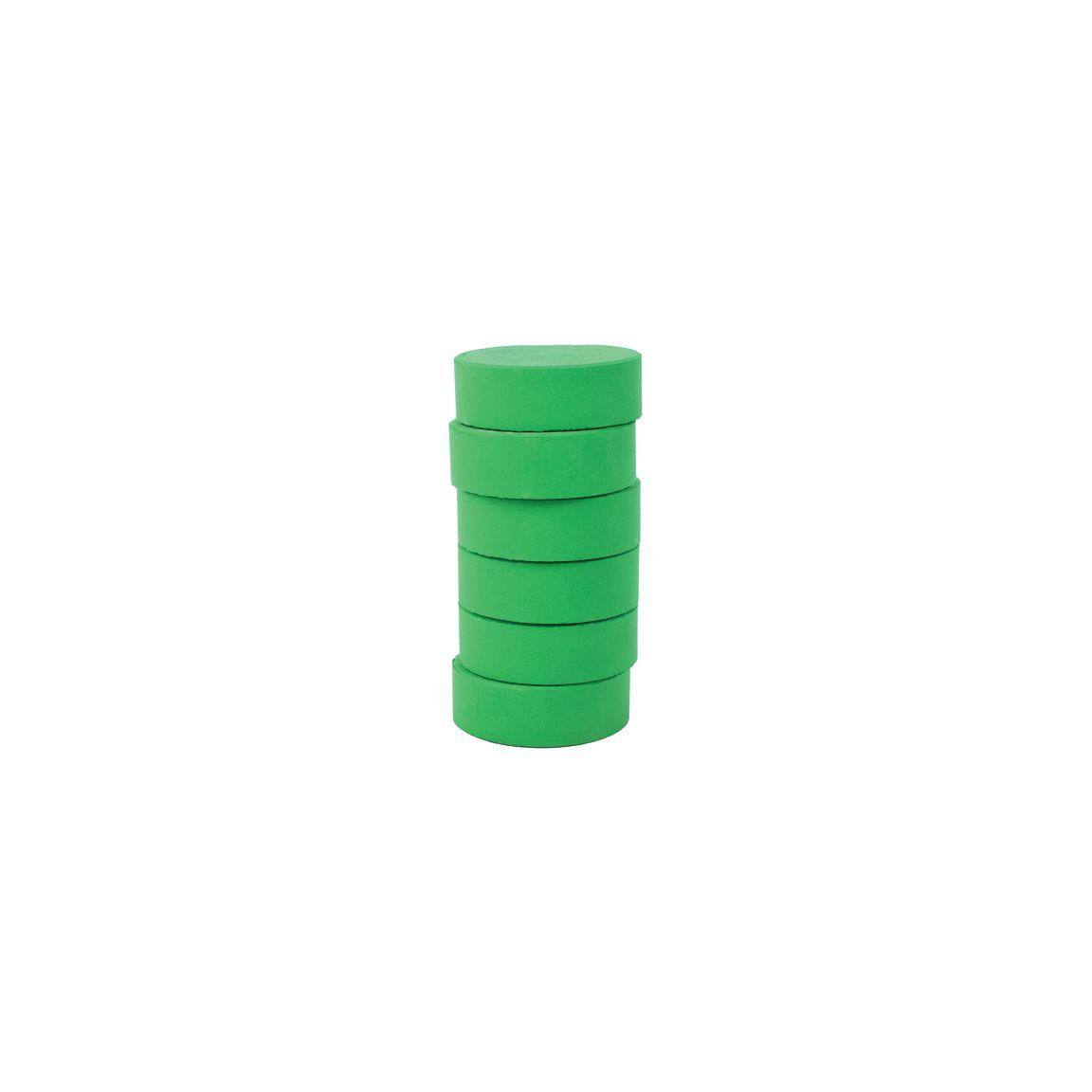 Colour pucks 57mm, green 6/pc