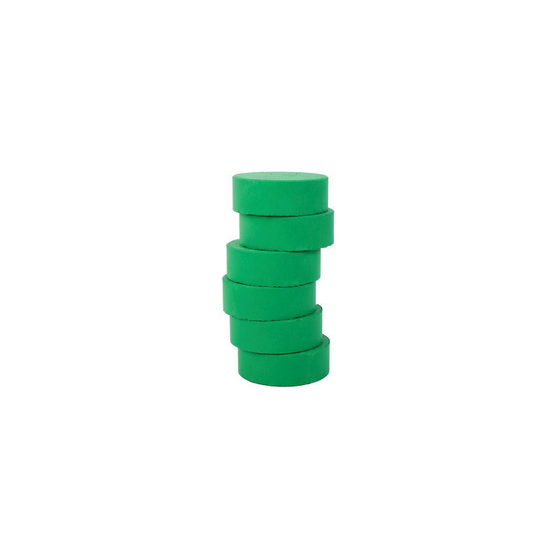 Colour pucks 57mm, dark green 6/pc