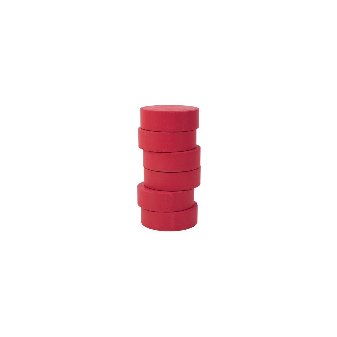 Colour pucks 57mm, dark red 6/pc