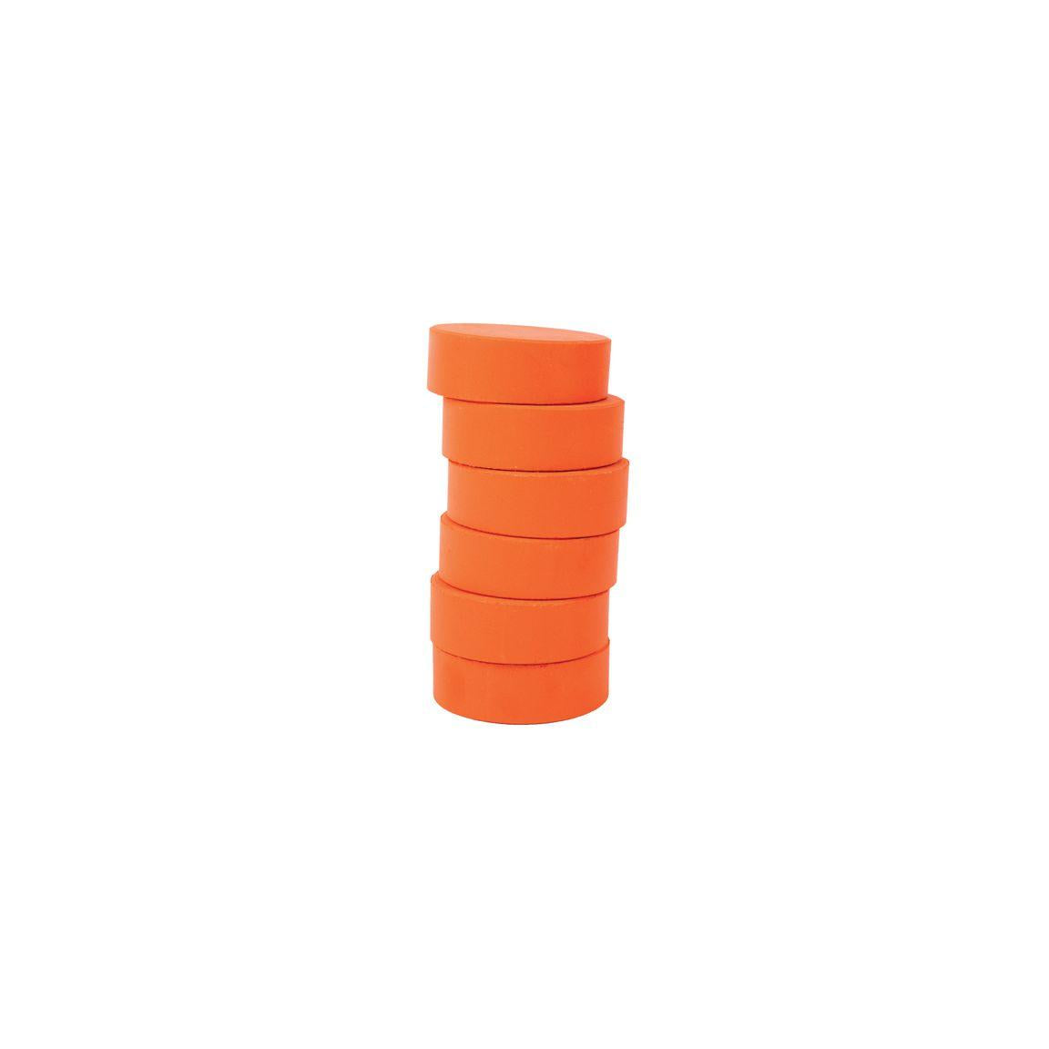 Colour pucks 57mm, orange 6/pc