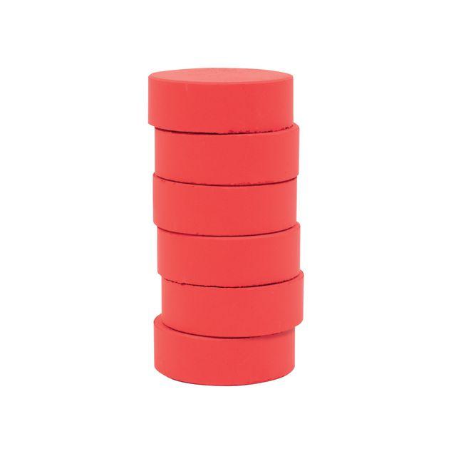 Colour pucks 57mm, red 6/pc