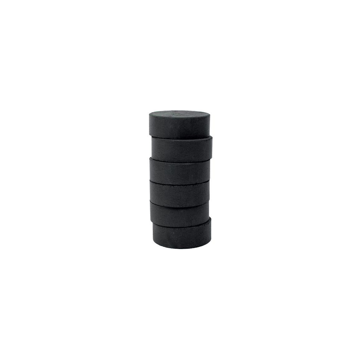 Colour pucks 57mm, black 6/pc