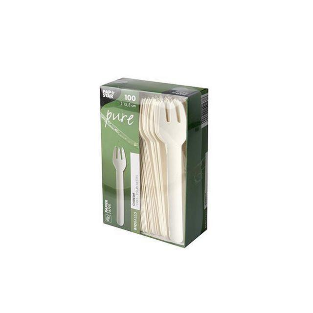 Cutlery Fork PURE Paper 15,5cm 100/pc