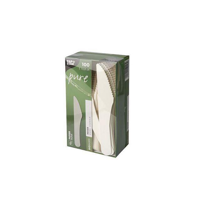 Cutlery Knife PURE Paper 15,8cm 100/pc