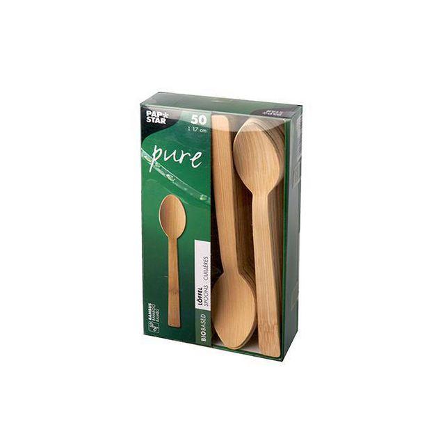 Cutlery PURE bamboo spoon 17cm 50/pack