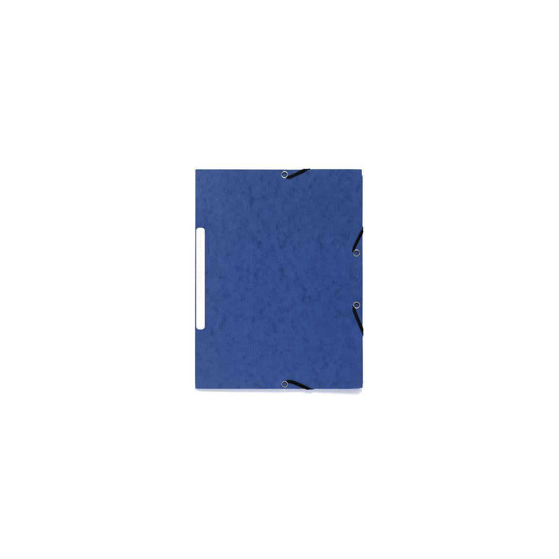 Rubber band folder EXACOMPTA 3-kl ECO blue