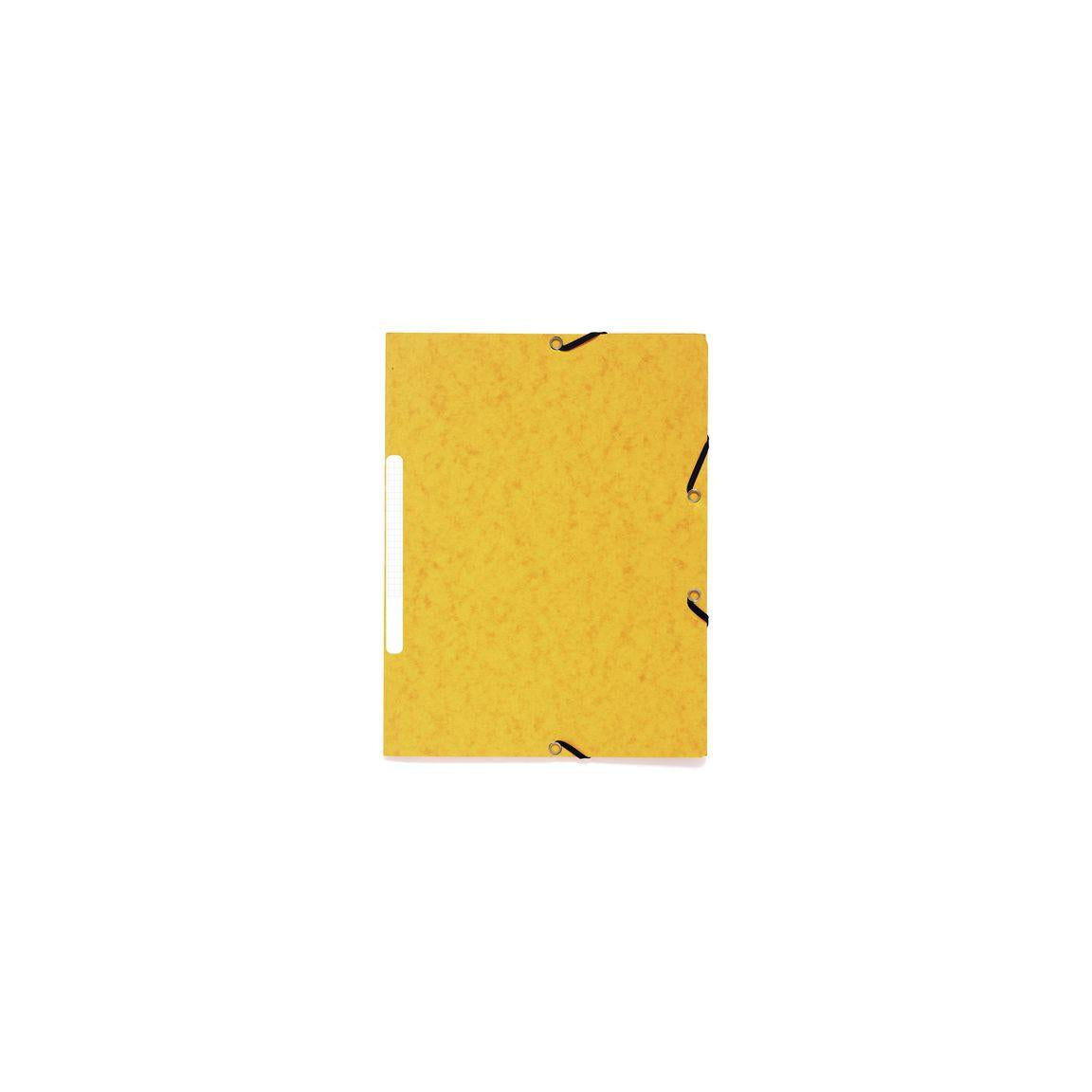 Rubber band folder EXACOMPTA 3-kl ECO yellow