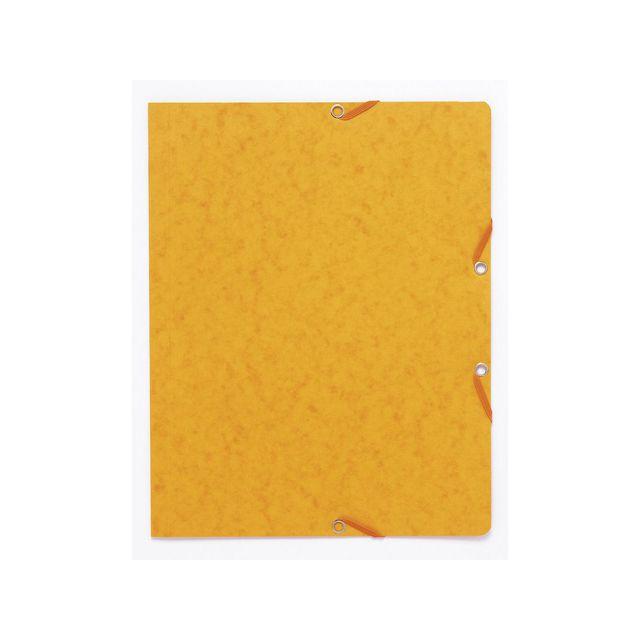 Rubber band folder cardboard u.kl. A4 yellow