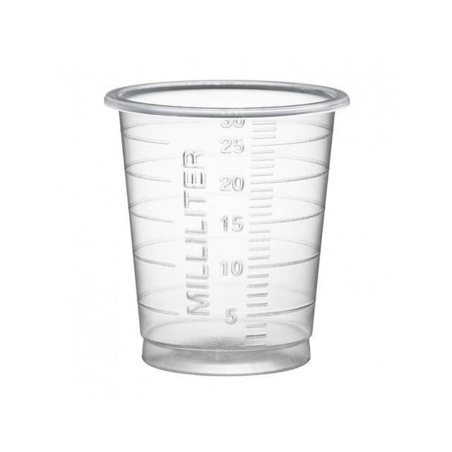 Medicine cup Eco 30ml narrow transp 90/pc