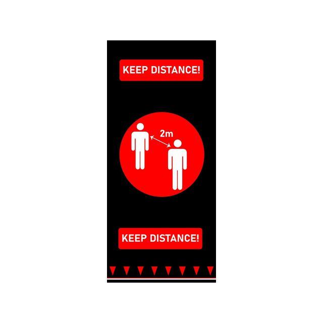 Carpet Keep distance 90x200cm red/black