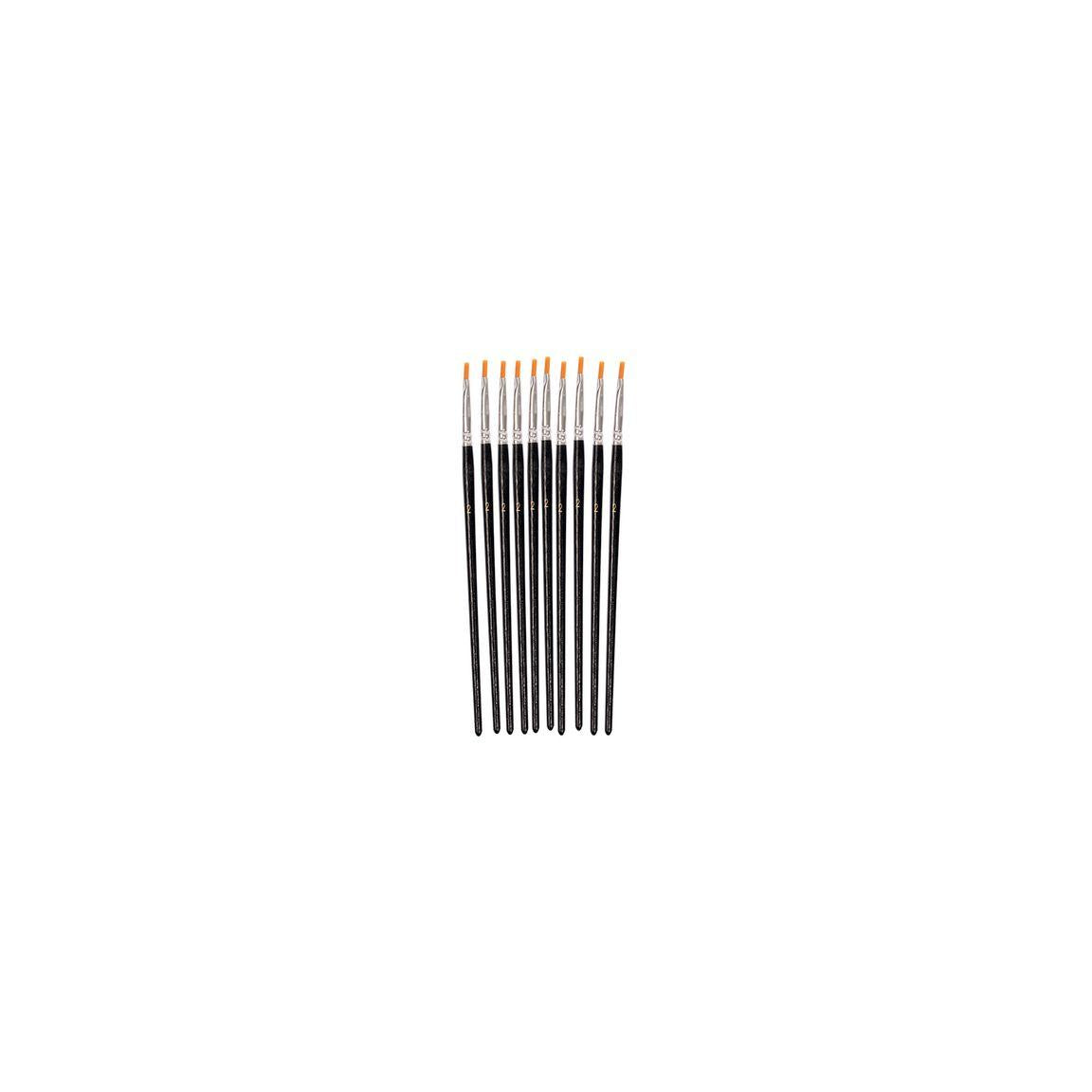 Synthetic brush flat no 2 10/pack