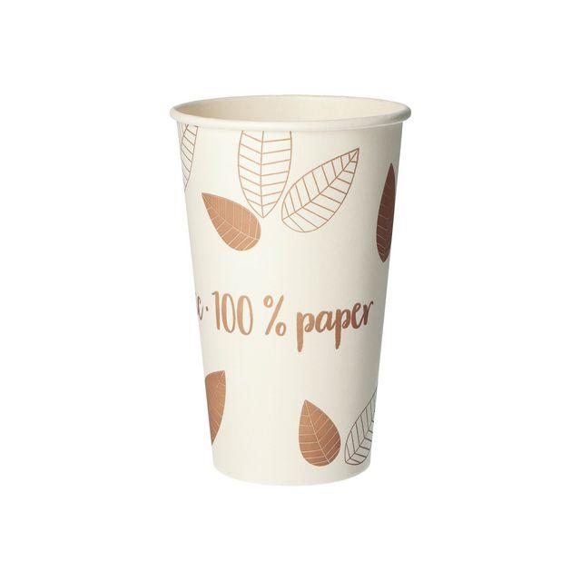 Paper cups PURE ZeroPlast 48cl 50/pack