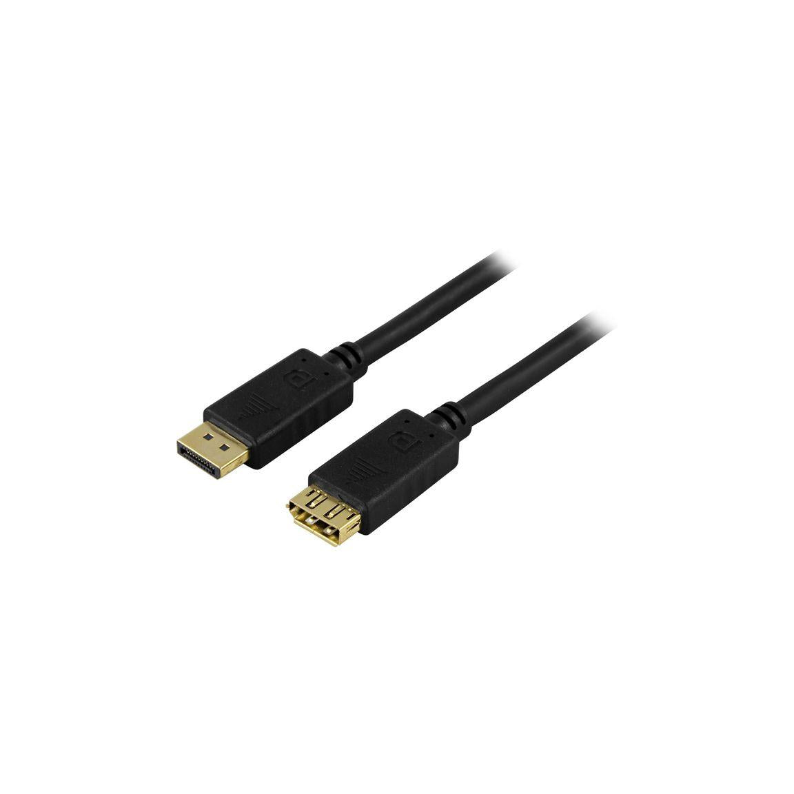 Cable DELTACO DP male - DP female 1m black