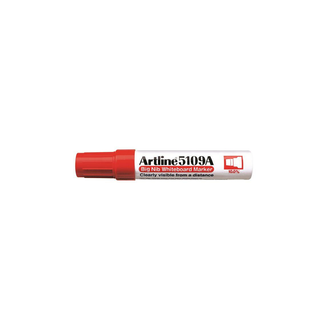Whiteboard pen ARTLINE 5109A oblique red