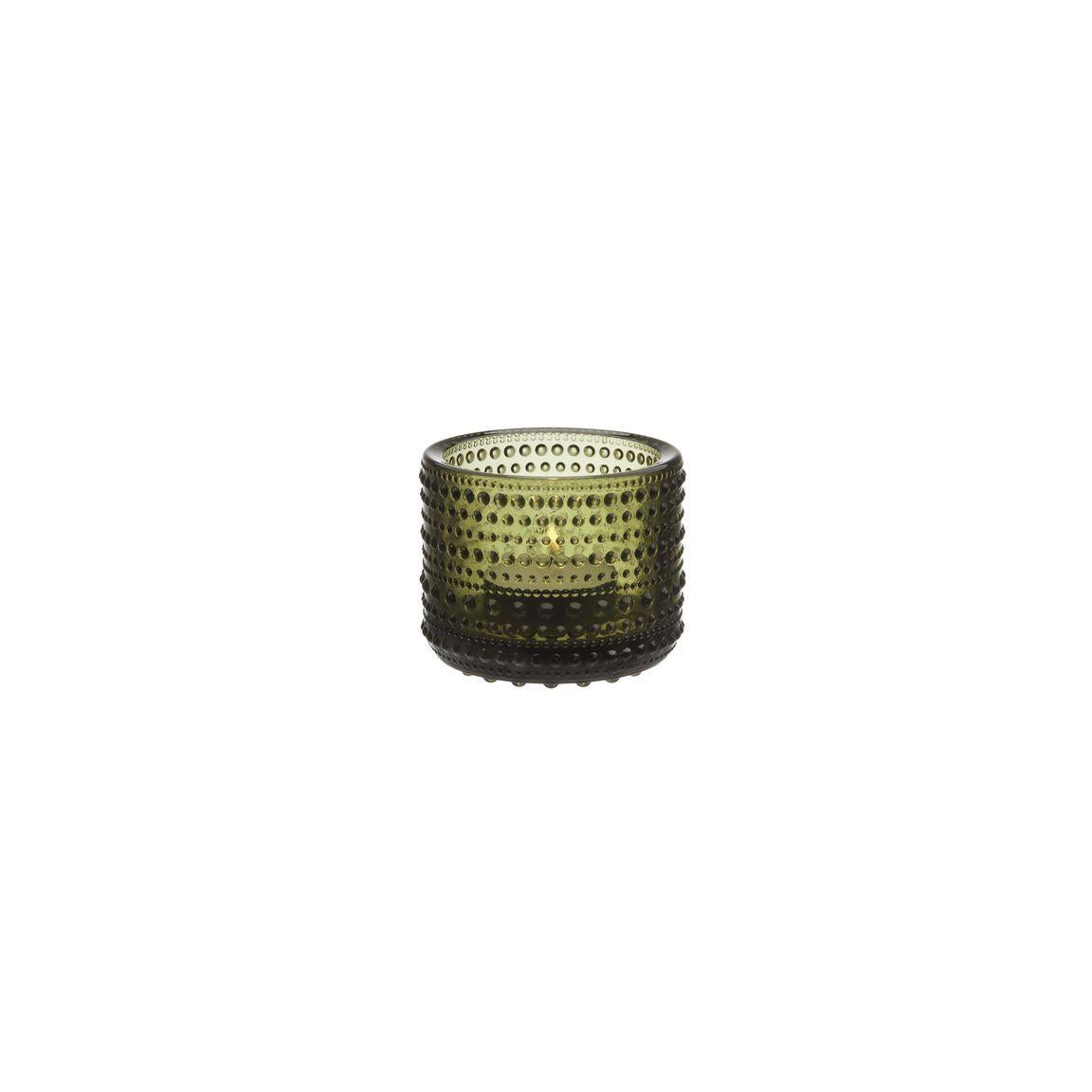 Candle lantern IITTALA Kastehelmi 64mm w.green