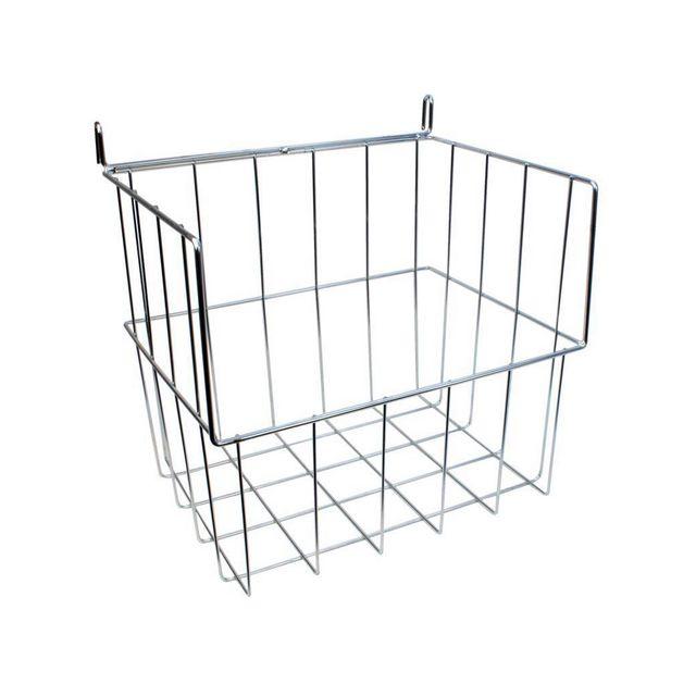 Wire basket XL with hook RAL 9005