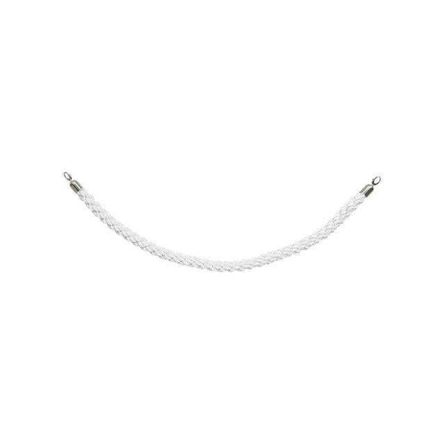 Barrier rope SECURIT white/chrome