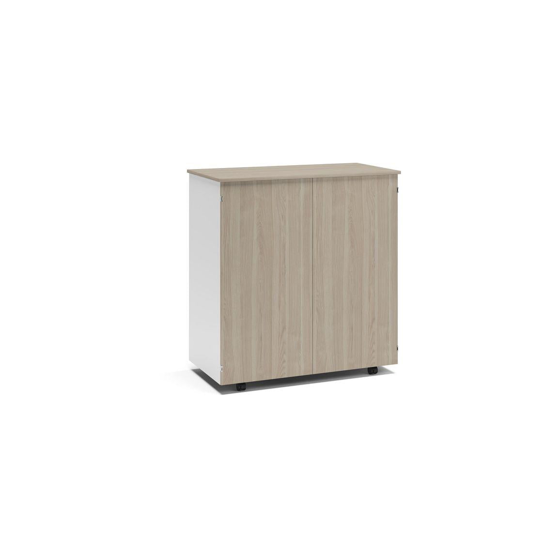 Cubic workstation white/white ash
