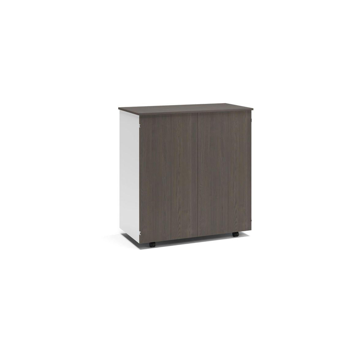 Cubic workstation white/dark ash